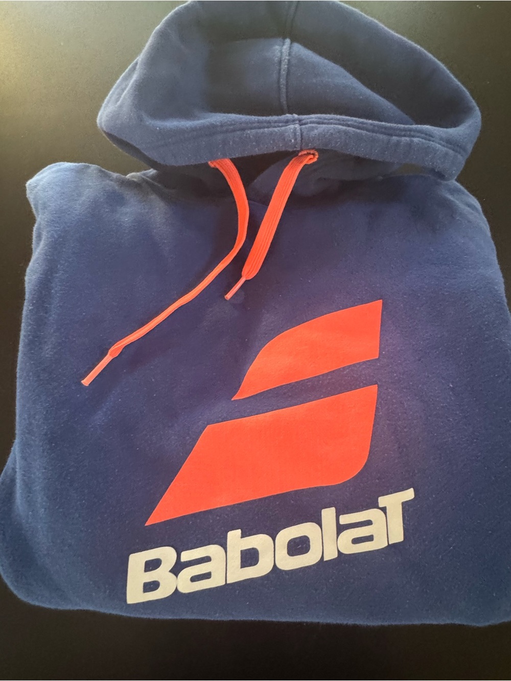 Babolat Kids Navy Hoodie with Red Logo